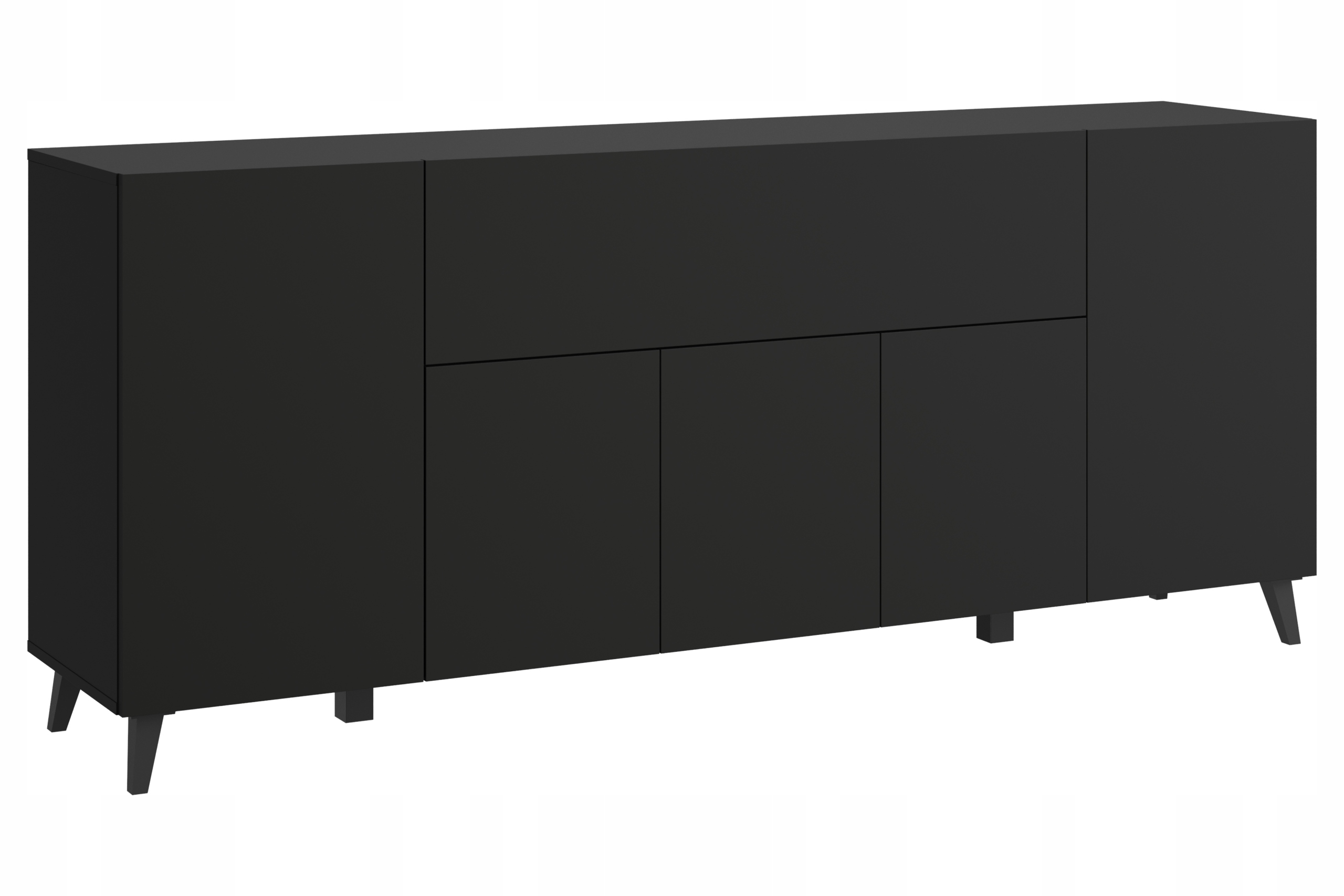 Komoda Phuket 180 cm czarny grafit, cichy domyk, nowoczesna do salonu