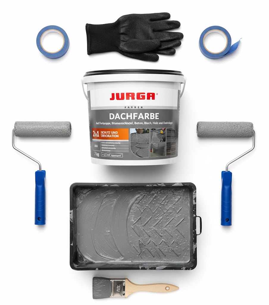 Dachfarbe Papa w płynie Folia uszczelniacz dekarski Szara Wodoodporna 7kg