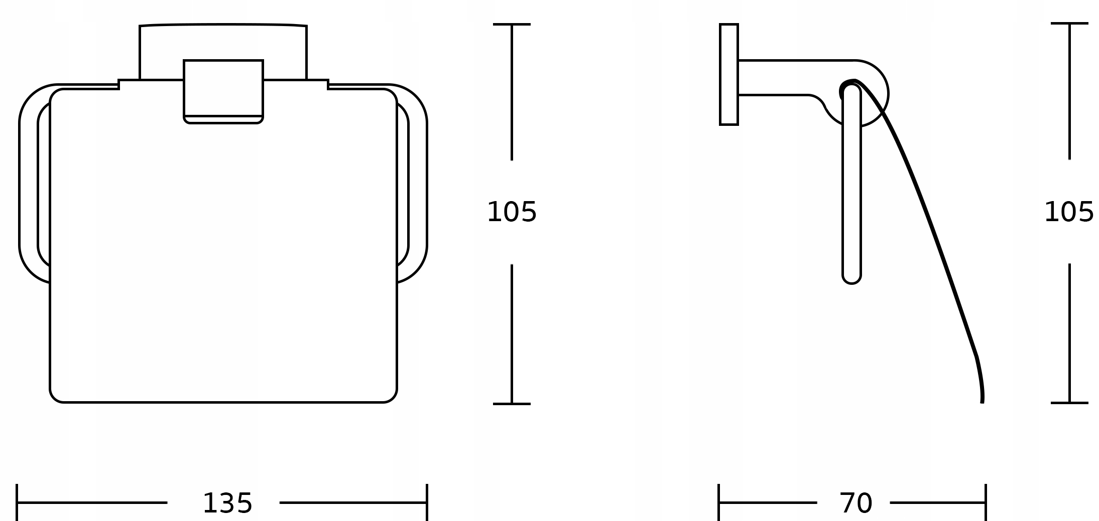 MEXEN ZOJA UCHWYT NA PAPIER Z KLAPKĄ ZŁOTY Typ uchwyt