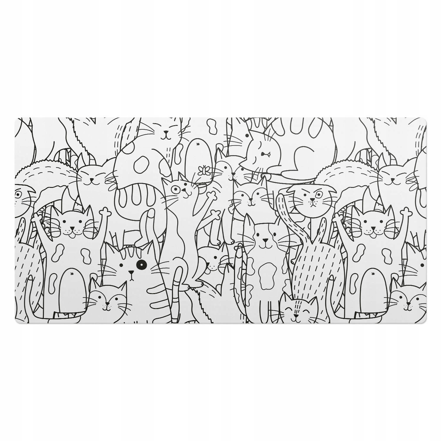 Univerzální ochranná podložka pod počítačové vybavení Vzor s kočkami 100 x 50 cm