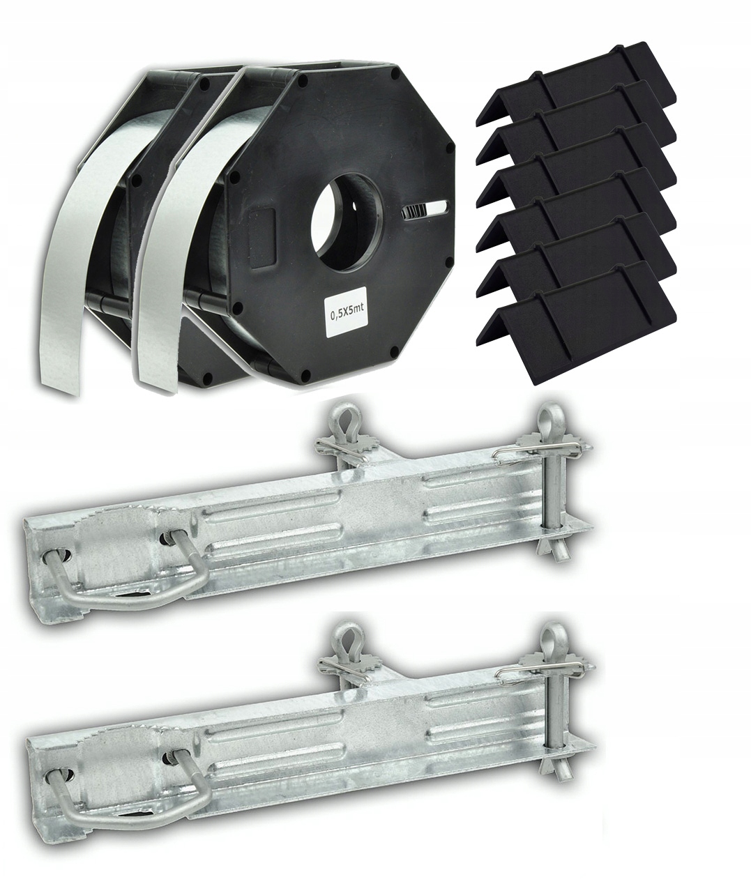 Obejma kominowa masztu podwójna mocna! opaski 4.5m