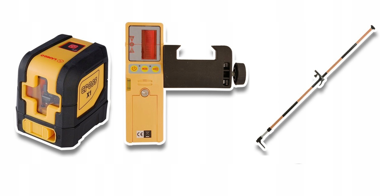 LAMIGO ZESTAW LASER LINIOWY CROSSX1 ODBIORNIK RC-9 KOLUMNA ROZPOROWA KR-34