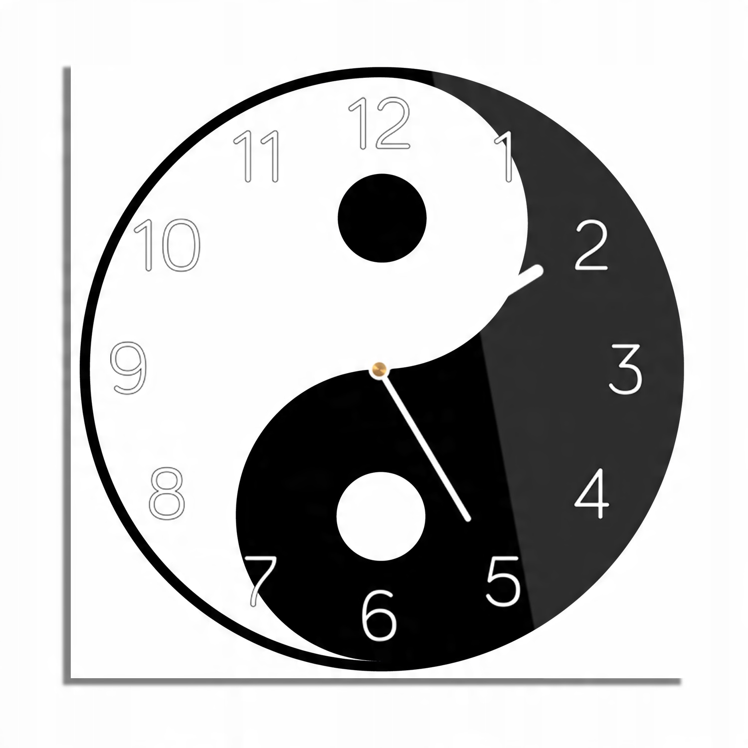 

Symbol Yin Yang zegar na szkle cichy 30x30 z foto