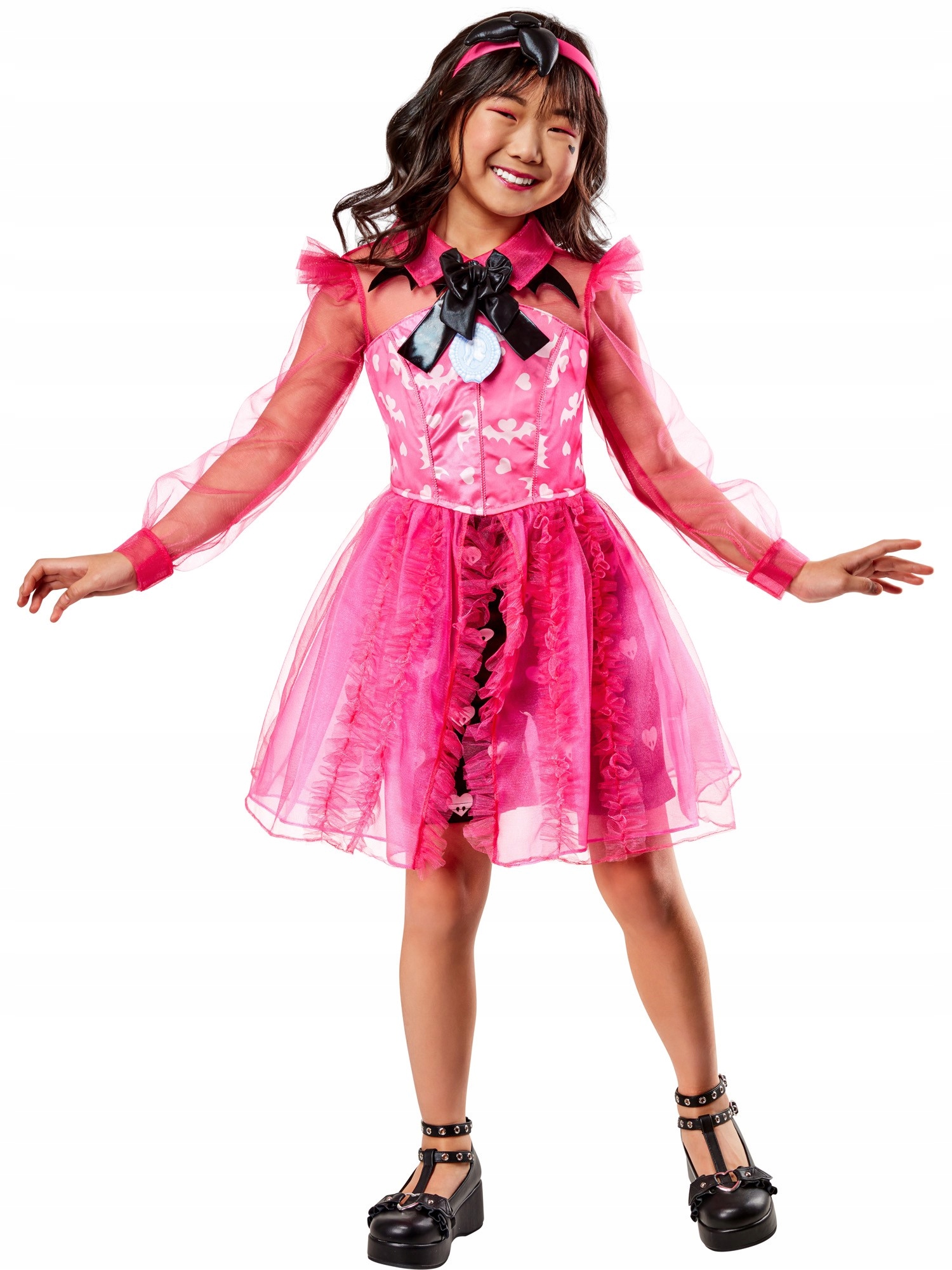 Kostium Monster High Draculaura Deluxe na licencji 7-8 lat 122-128 cm