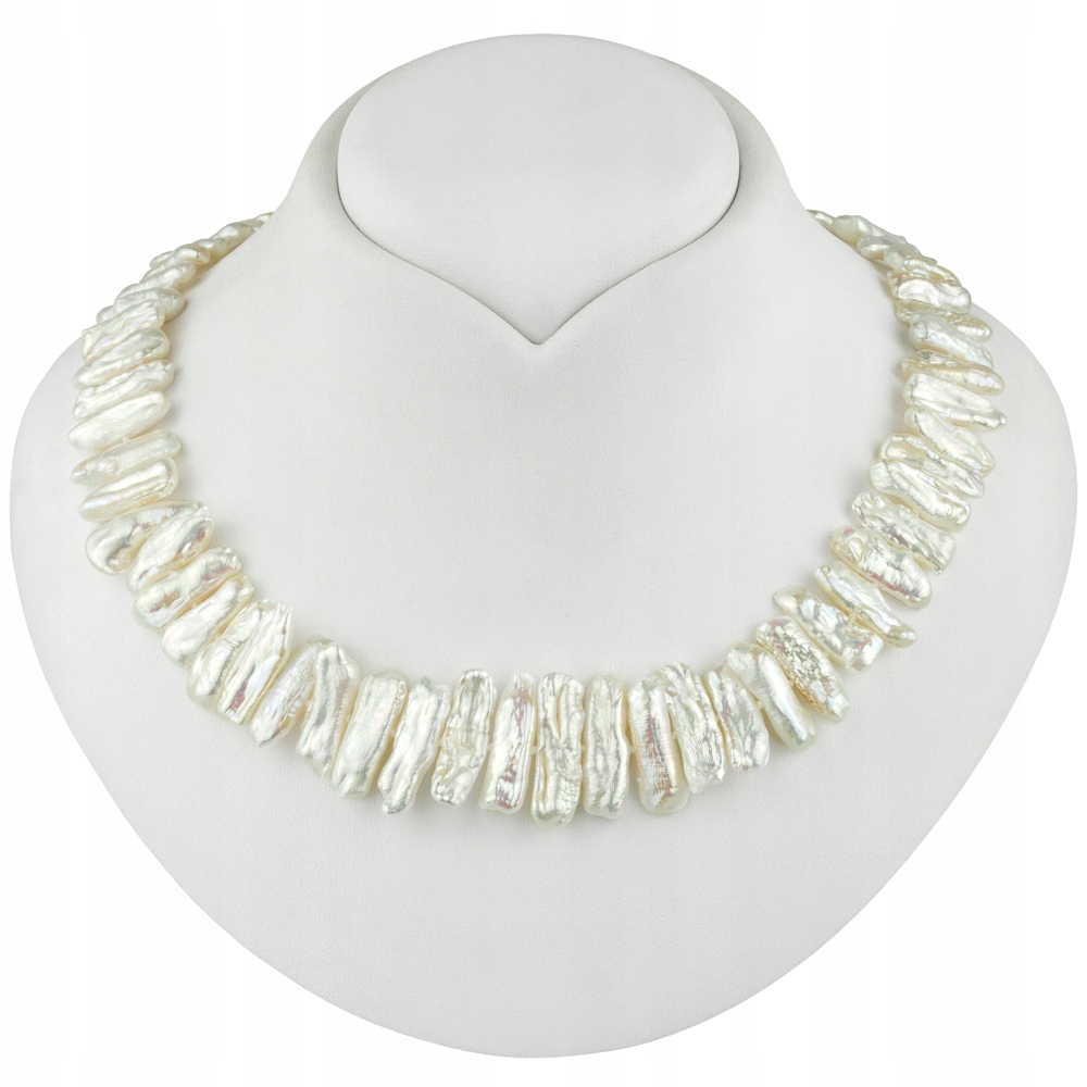 Jedinečný Stříbrný Náhrdelník S Perlami Keshi