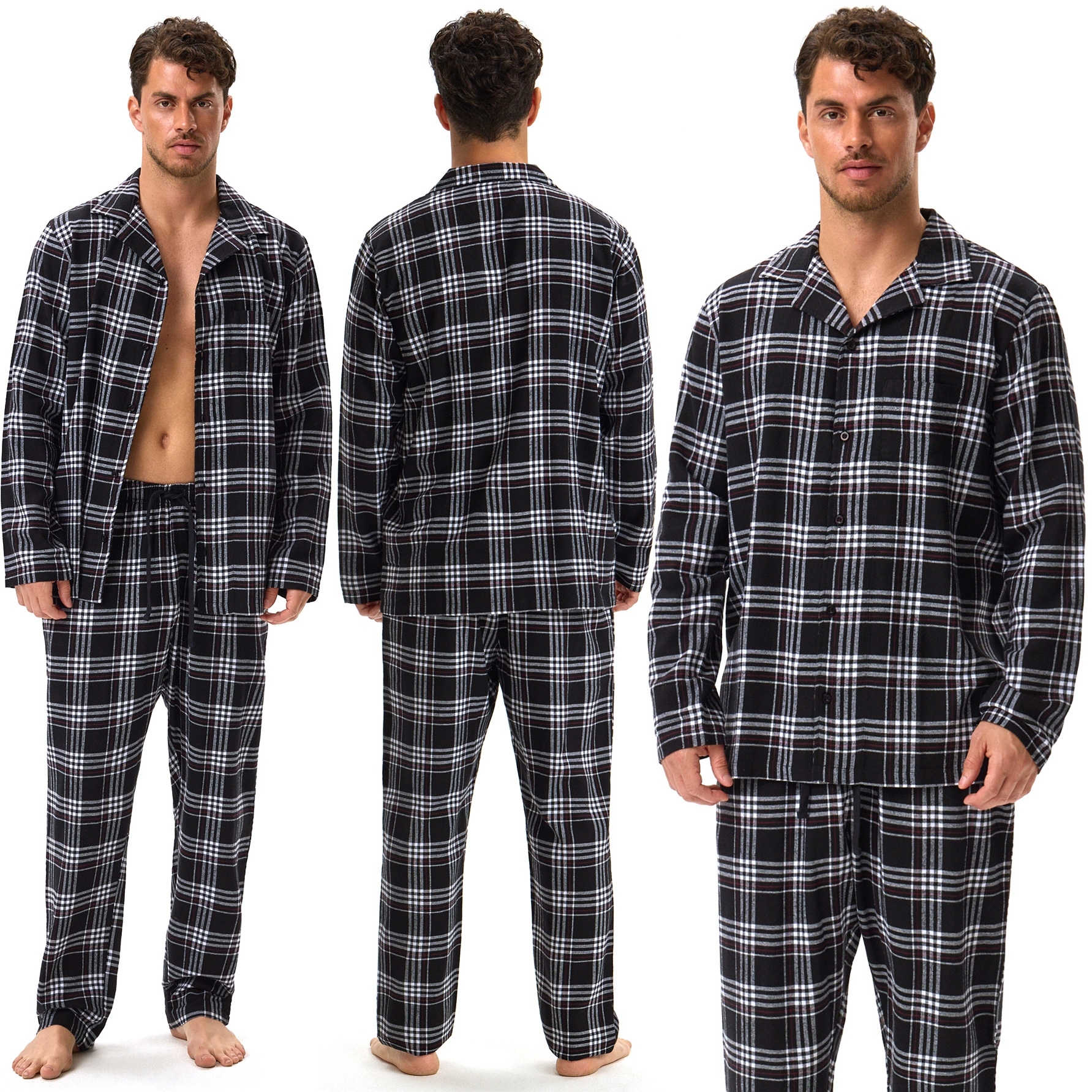 Henderson Honor pánské pyžamo s dlouhým rukávem 100% Bavlna XL