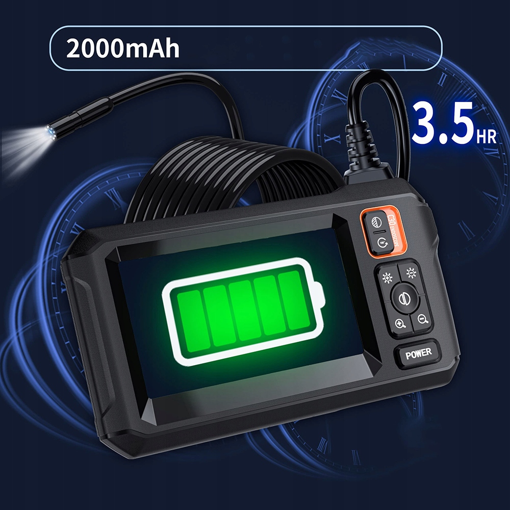 Kamera INSPEKCYJNA DUO ENDOSKOP DWIE KAMERY 5M 8LED 2x Full HD LCD 5.5mm Kod producenta 6976763109813