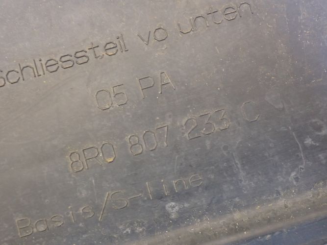 AUDI Q5 LIFT 12-16 Blende Abdeckung abdeckung unter Stoßstange