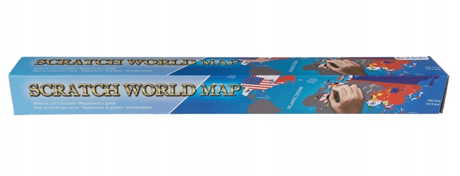 Zdrapka Mapa Świata z Flagami Dla Podróżnika, ENG Marka Out of The Blue