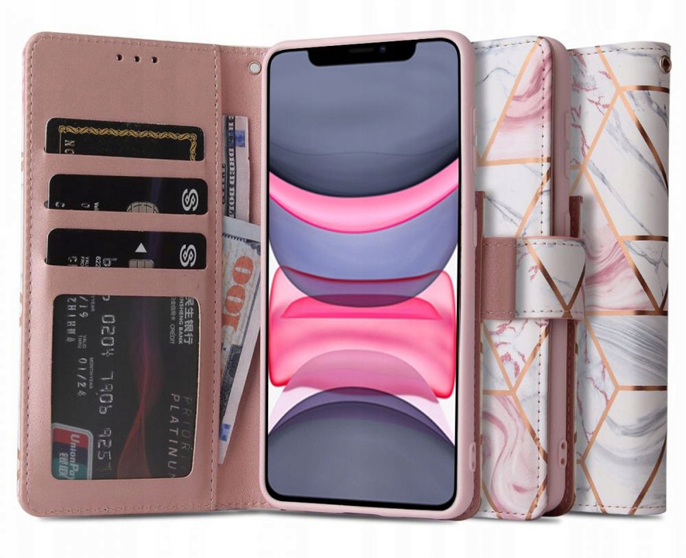 

Etui Z Klapką Portfel Obudowa Marmur Do Iphone 11