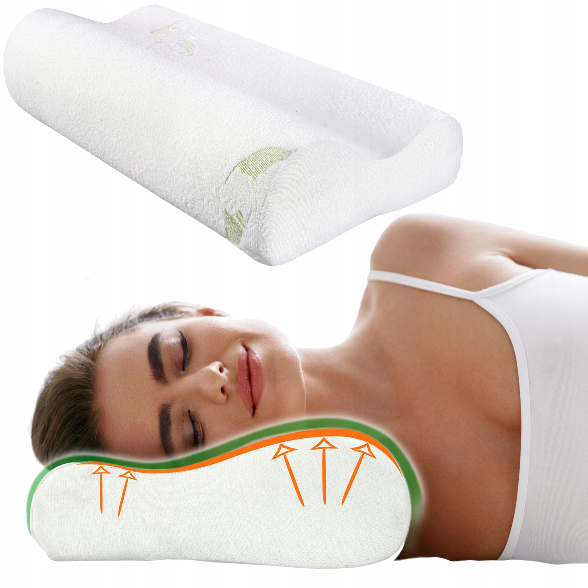 Ortopedický Polštář 50x30 Na Spaní Na Boku Břicha S Profilovaným Zipem