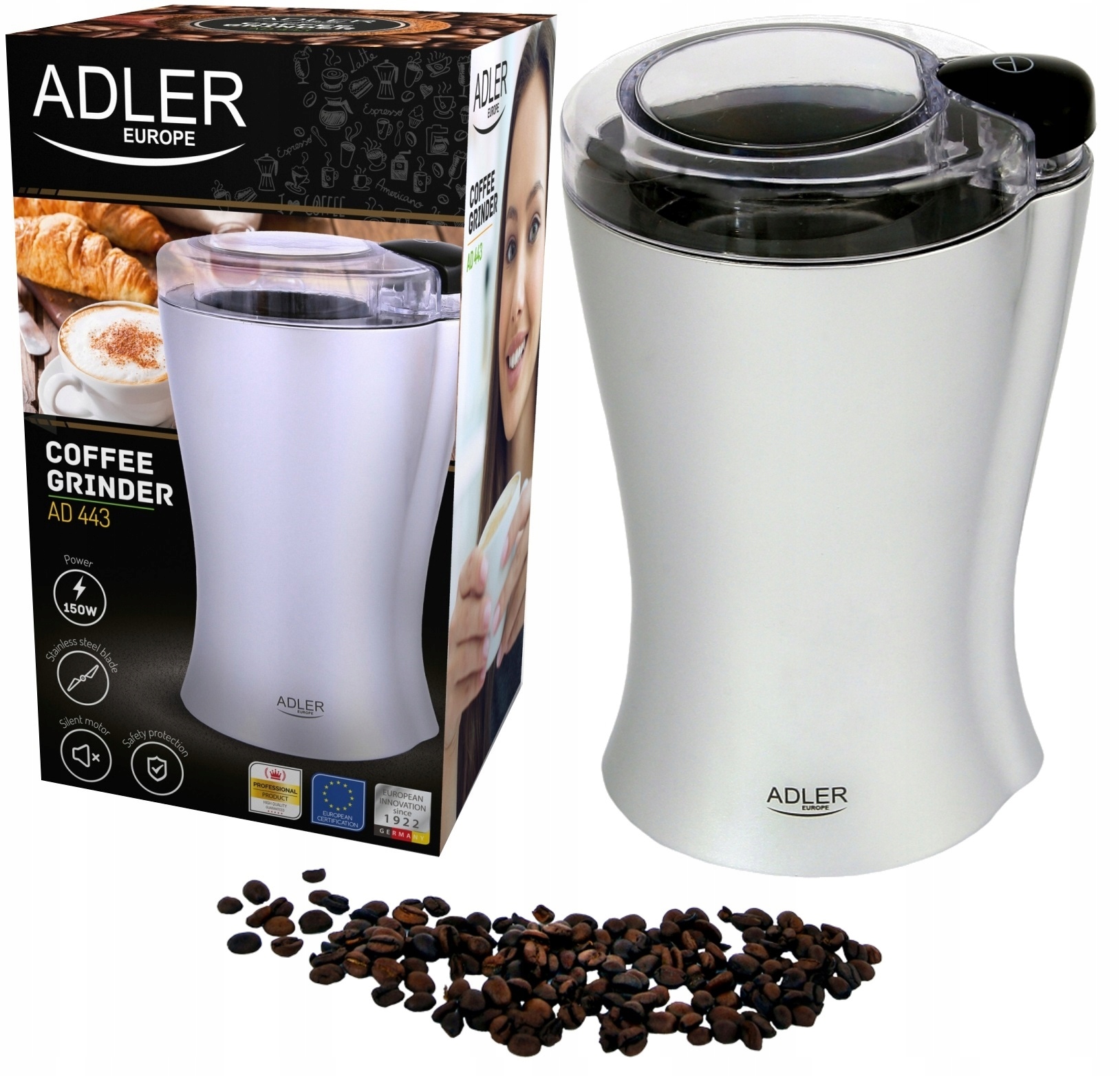 

Młynek Do Mielenia Kawy Elektryczny Adler AD443