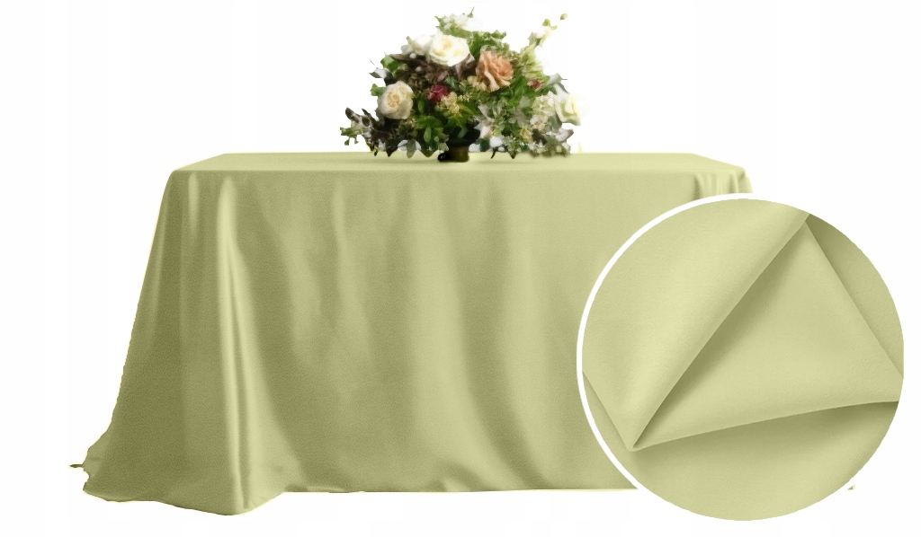 Obrus Matowy Welur Oliwkowy Szałwiowy zielony na stół 230x230cm