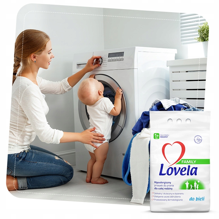 Lovela Family Proszek do Prania białe 6,3 Kg 84pr Zastosowanie do białego