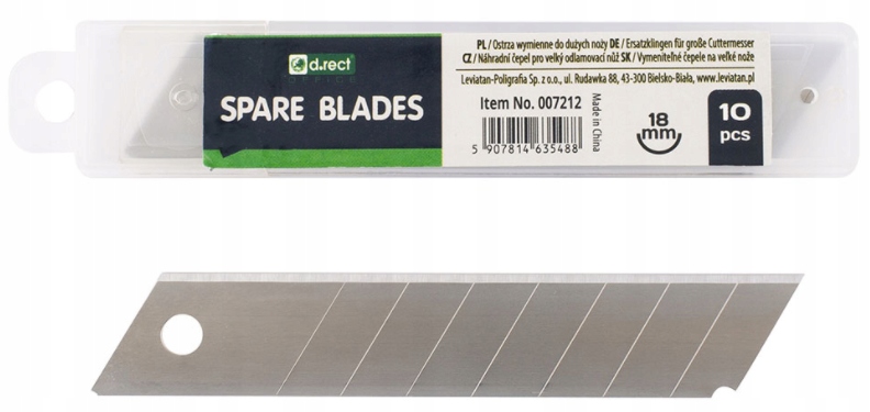 

Ostrza D.rect duże 18mm 10szt