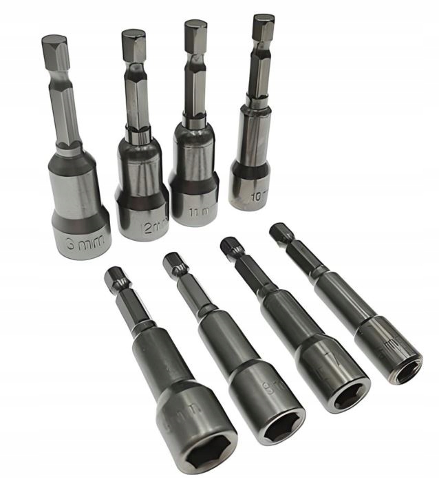 Klucze Nasadowe Magnetyczne Do Wkrętarki Zestaw Kluczy 8 El 6-13 mm