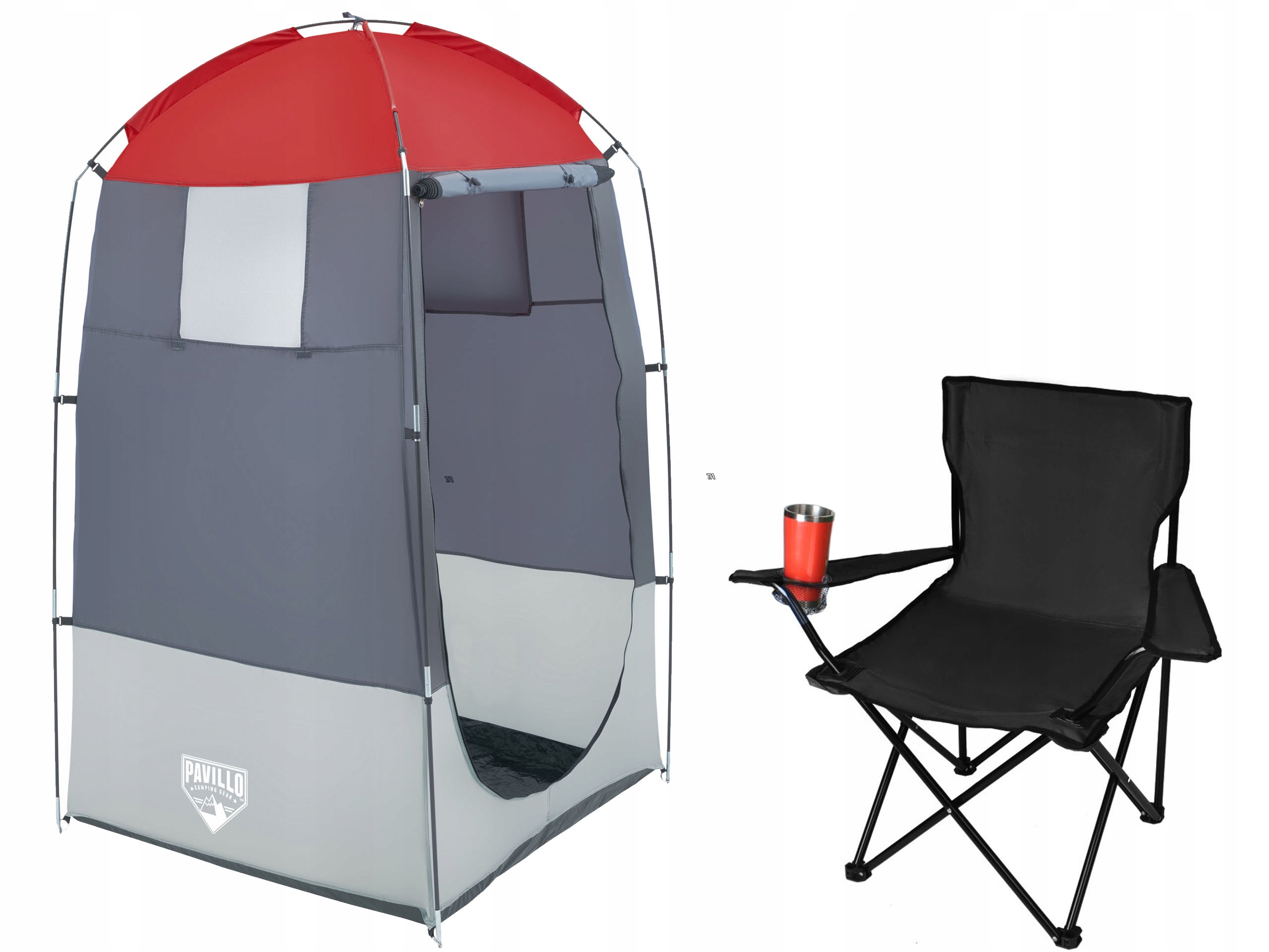 2w1 Namiot Wędkarski Przebieralnia Toaleta Prysznic Wc Krzesło