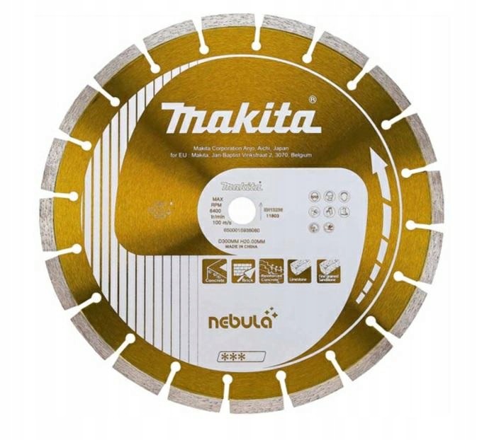 Makita Diamantový Kotouč 300x20 mm Segmentová (sucho/mokro) Betonová