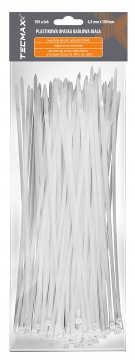 

Tecmaxx Opaska Zaciskowa Biała 4,8X300mm 100 Szt