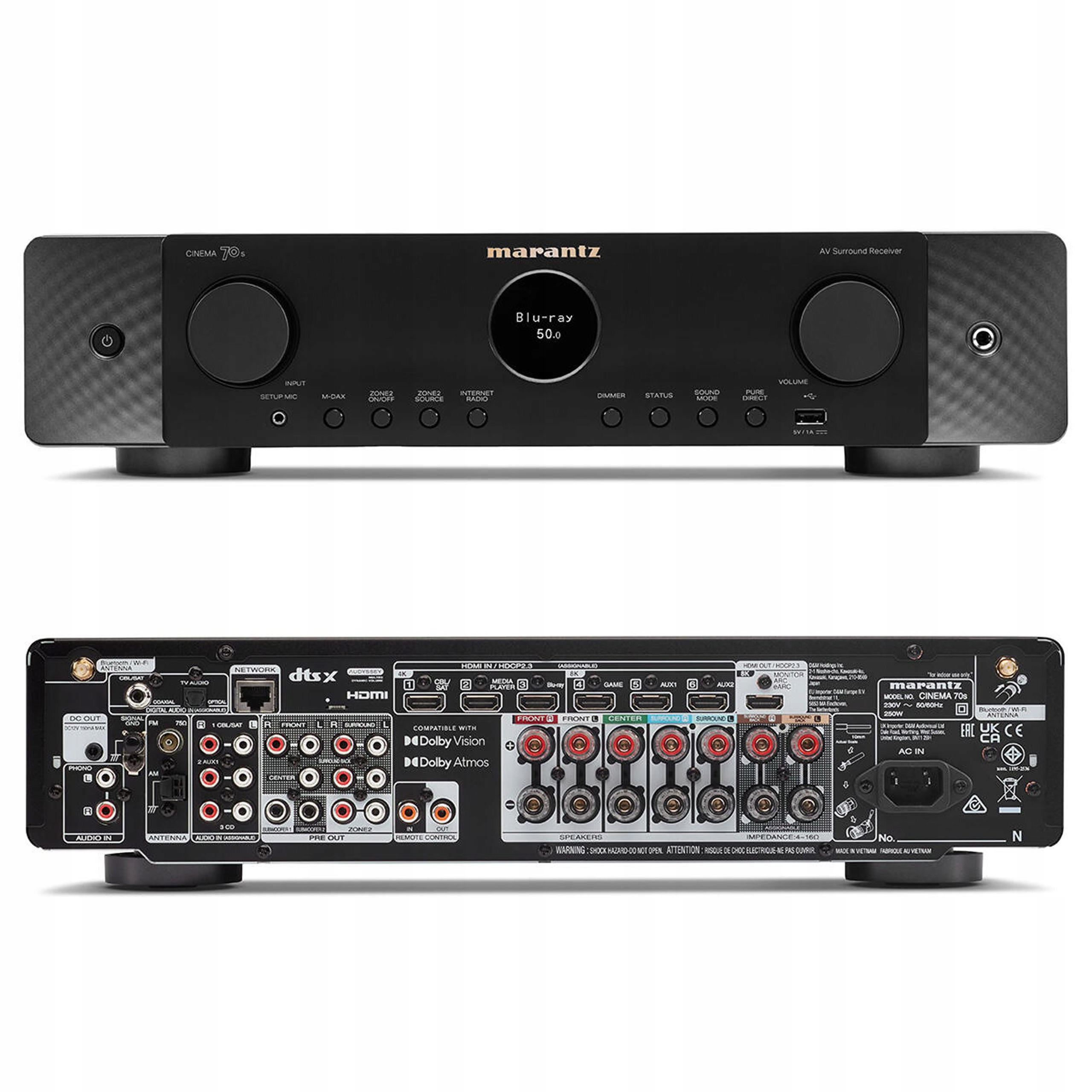 MARANTZ CINEMA 70S CZARNY AMPLITUNER 7.2 JM