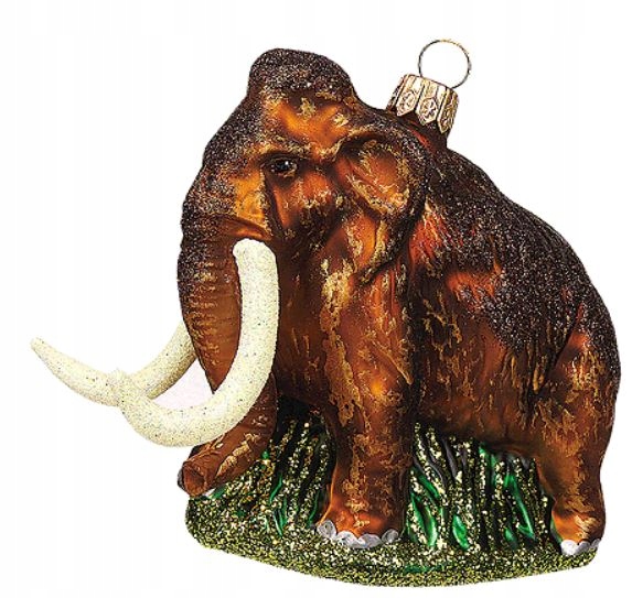 Bombka szklana ręcznie malowana Mamut Włochaty