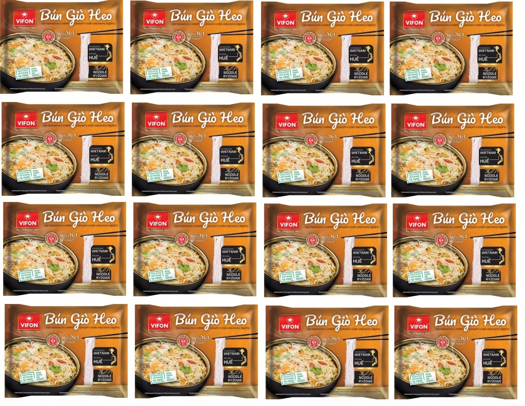 Levně 16 x 65 g Vifon Bun Gio Heo polévka s rýžovými nudlemi, vepřová příchuť, Karton