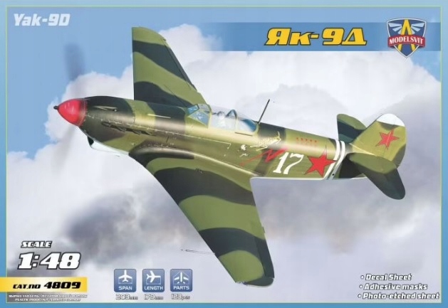 Jak-9D Jakovlev Jak-9D ModelSvit 4809 s dlouhým doletem v měřítku 1/48