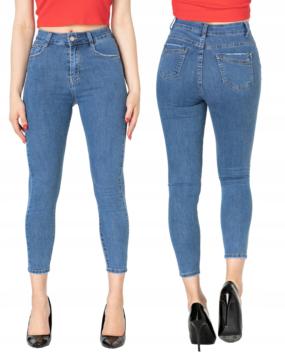 

Jasne Jeansy Rurki Spodnie Damskie Strecz 2059 W25
