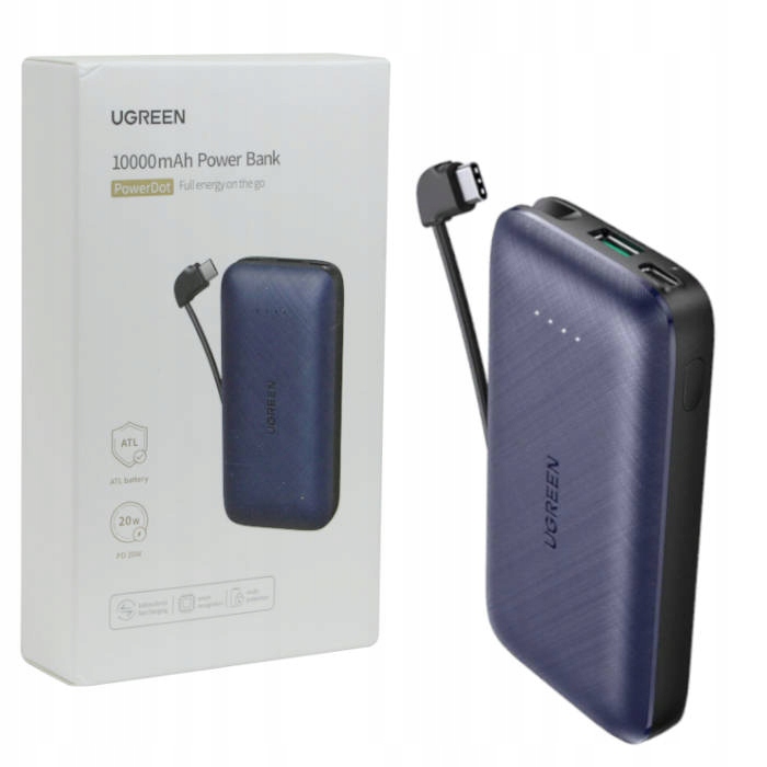 

Uniwersalny Szybki Powerbank 10000 mAh 20W Ugreen