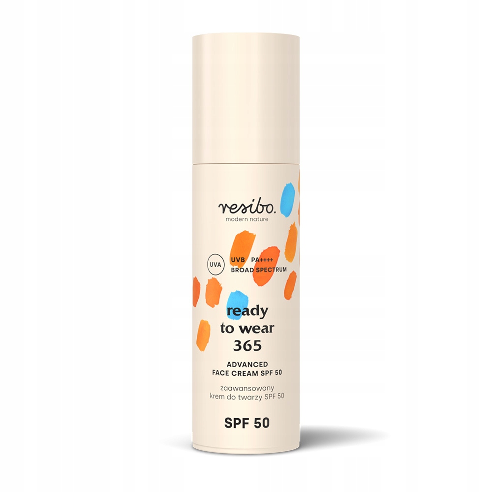 Zaawansowany krem do twarzy Spf 50 Ready to Wear 365 Resibo 50 ml