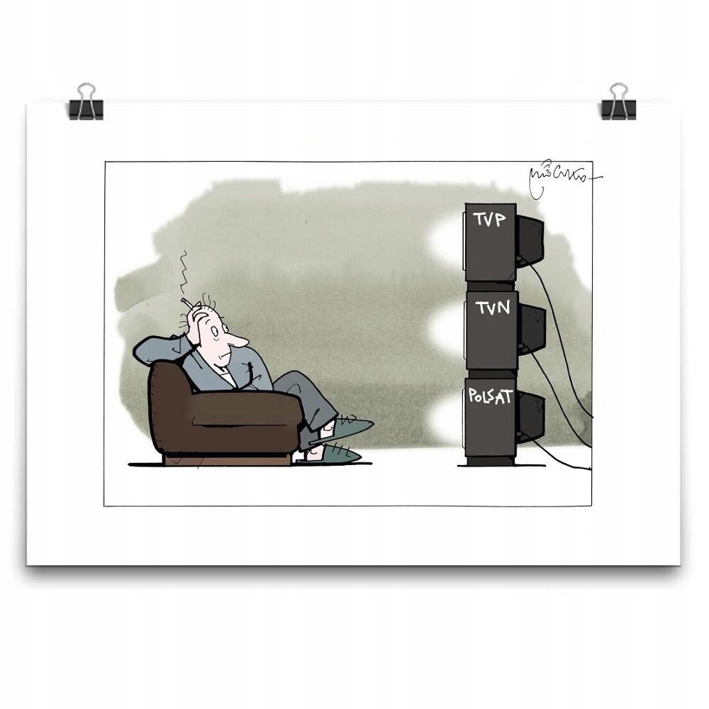 

Plakat Polityka Telewizja Andrzej Mleczko