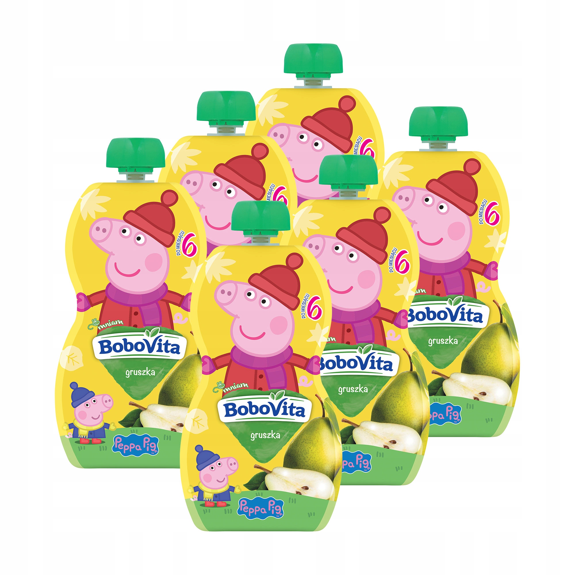 BoboVita Peppa Mus gruszka po 6 miesiącu 6x100 g