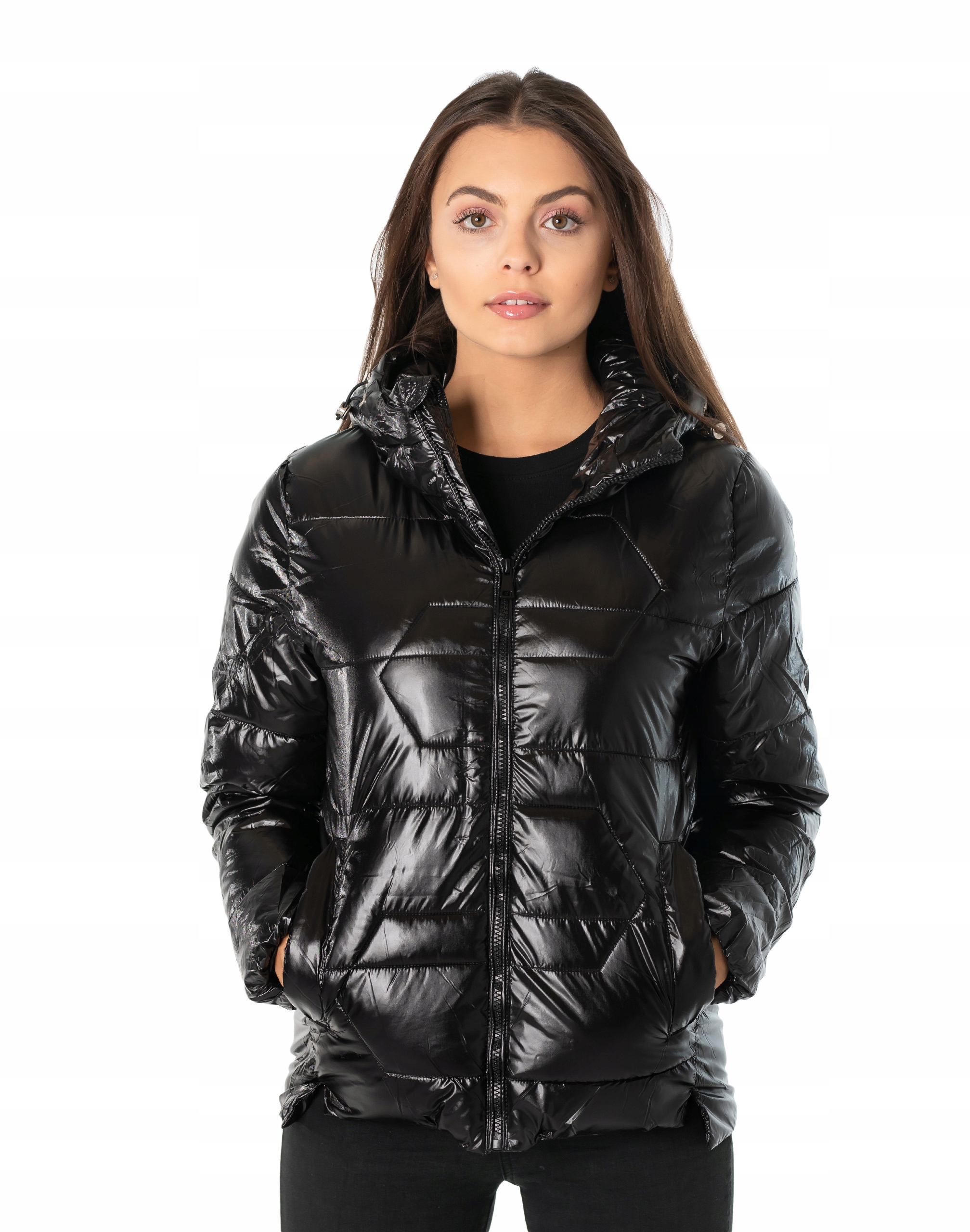 Teplá dámská zateplená bunda na zimu 36022-1 XXL