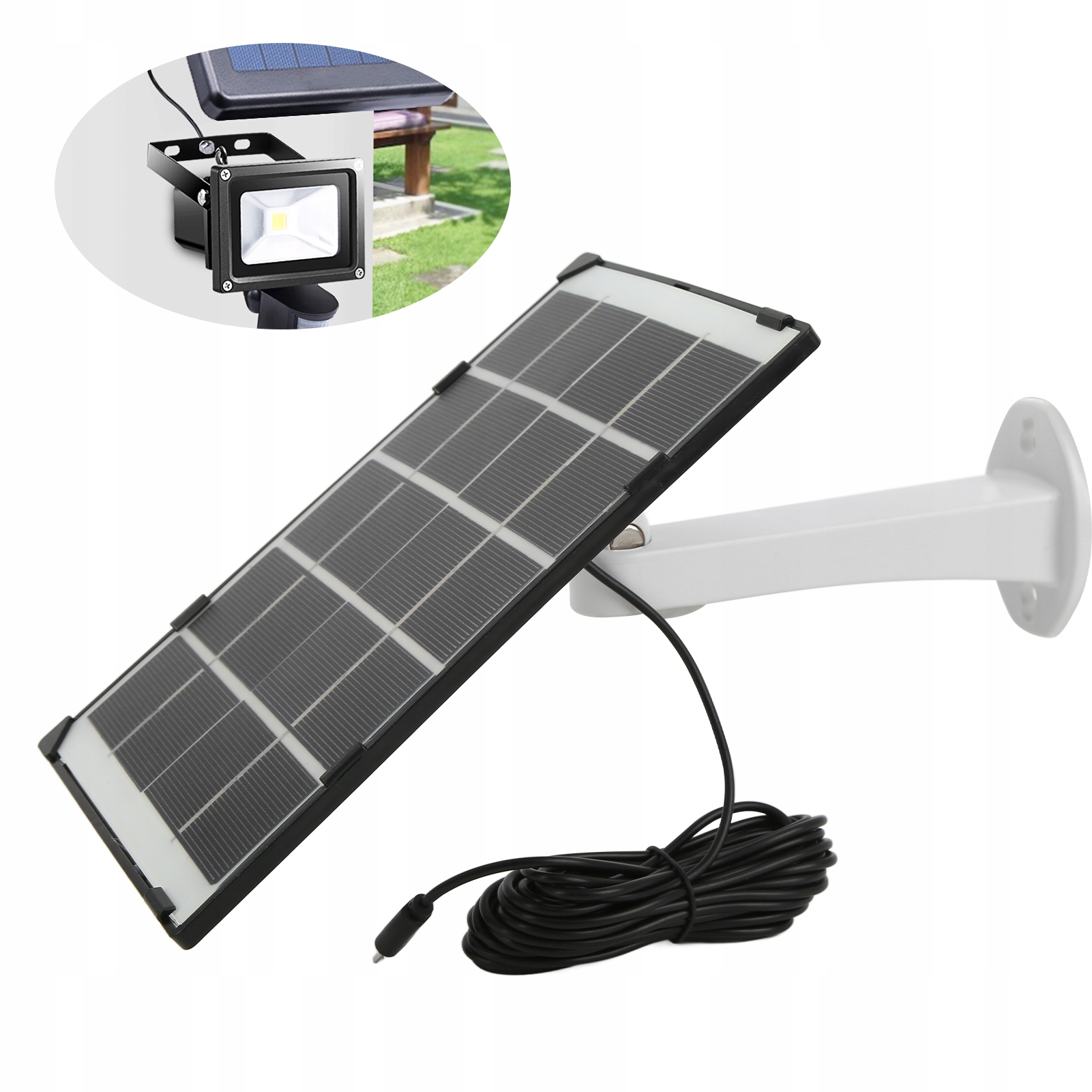 Panel Solarny Solar Panel 6W Do Kamery, Telefon , Ładowania Z Kablem 5M