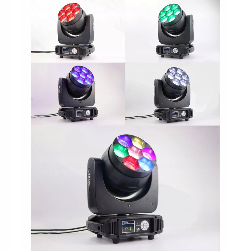 RUCHOMA GŁOWA WASH BEAM + ROTO 7X40W RGBW Model PG597