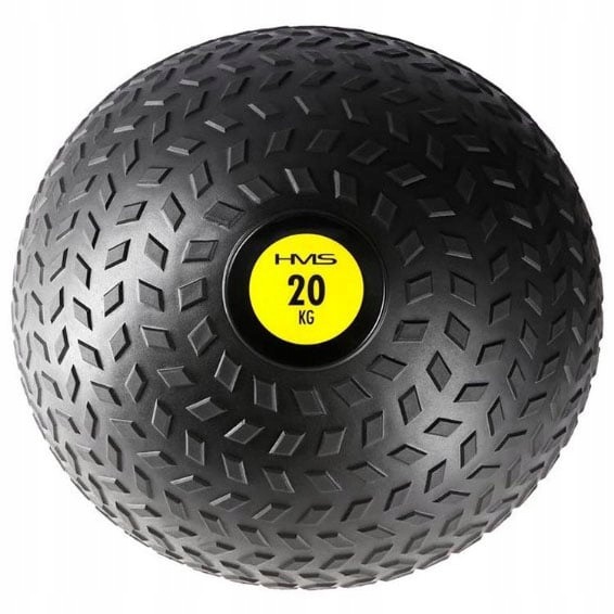Czarna piłka do ćwiczeń antypoślizgowa slam ball 20kg Hms PST20