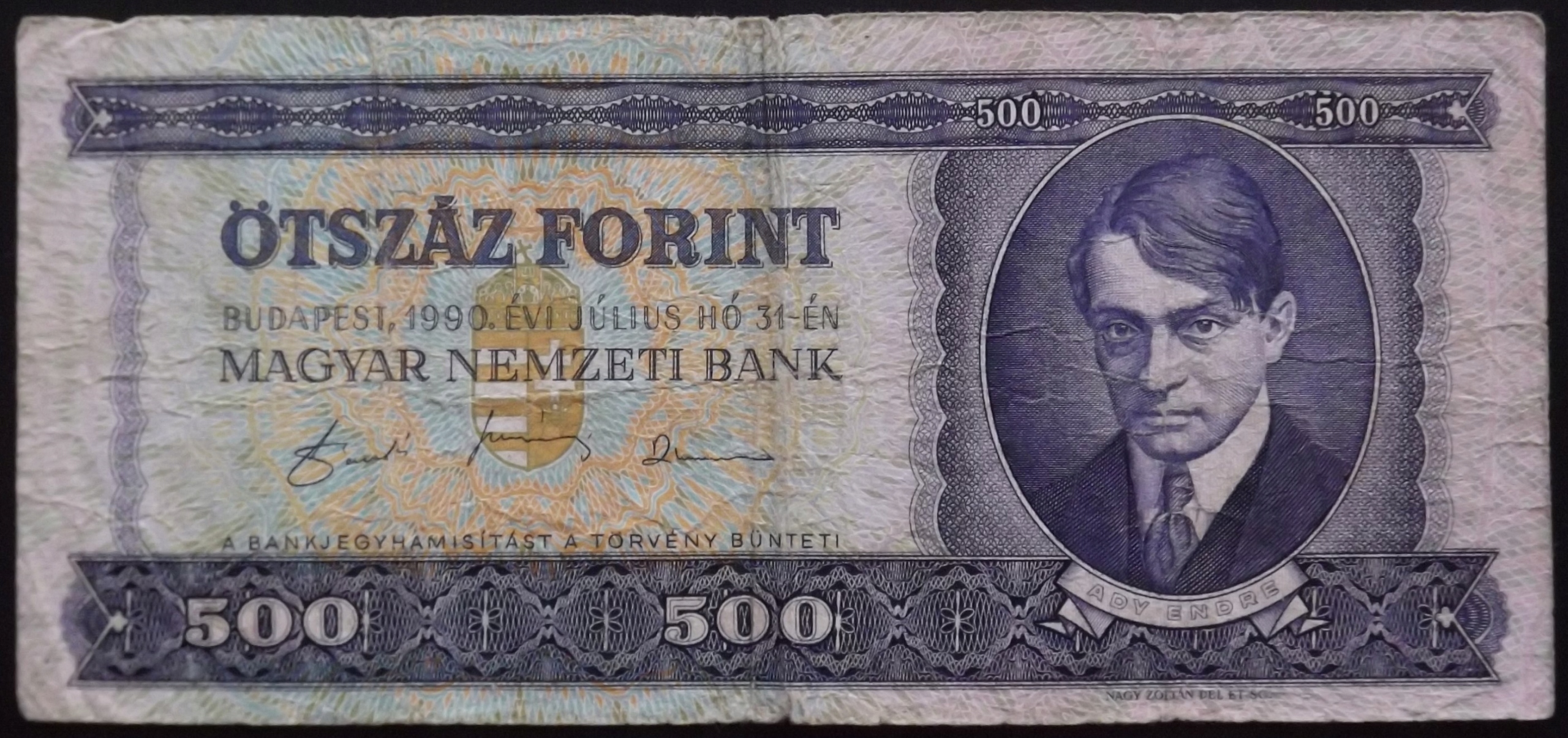 Węgry 500 Forintów 1990 st. 3-