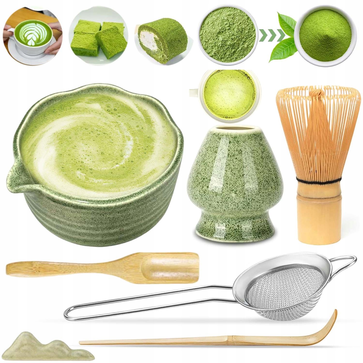Levně Sada Nástrojů Pro Výrobu Matchy 7-DÍLNÁ Sada Pro Obřad Matcha