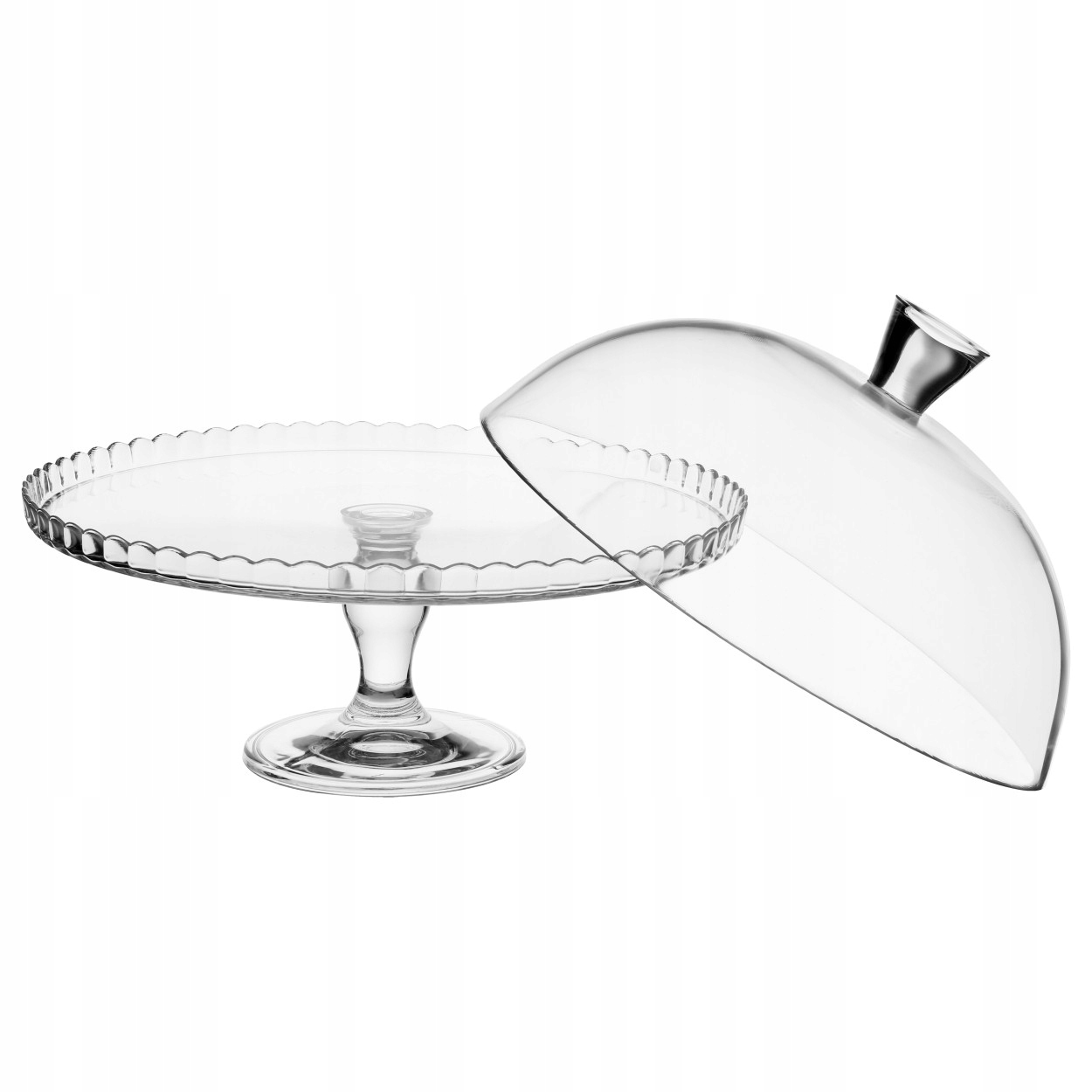 

Patera szklana na nóżce z kloszem 32 cm Pasabahce