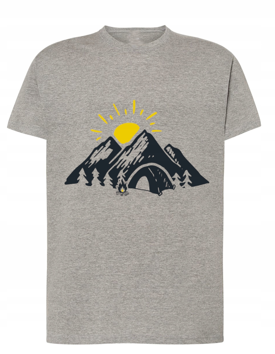 

T-Shirt koszulka nadruk góry słońce r.4XL