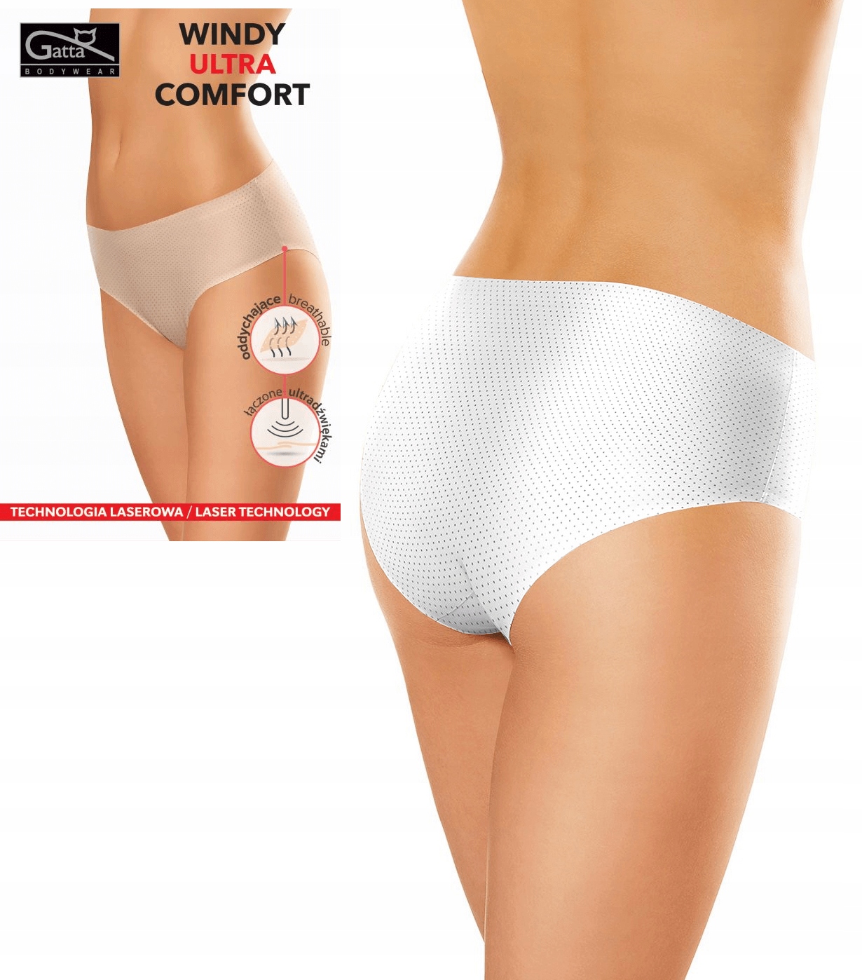 

Figi Gatta Windy Comfort Laserowe | Biały | L
