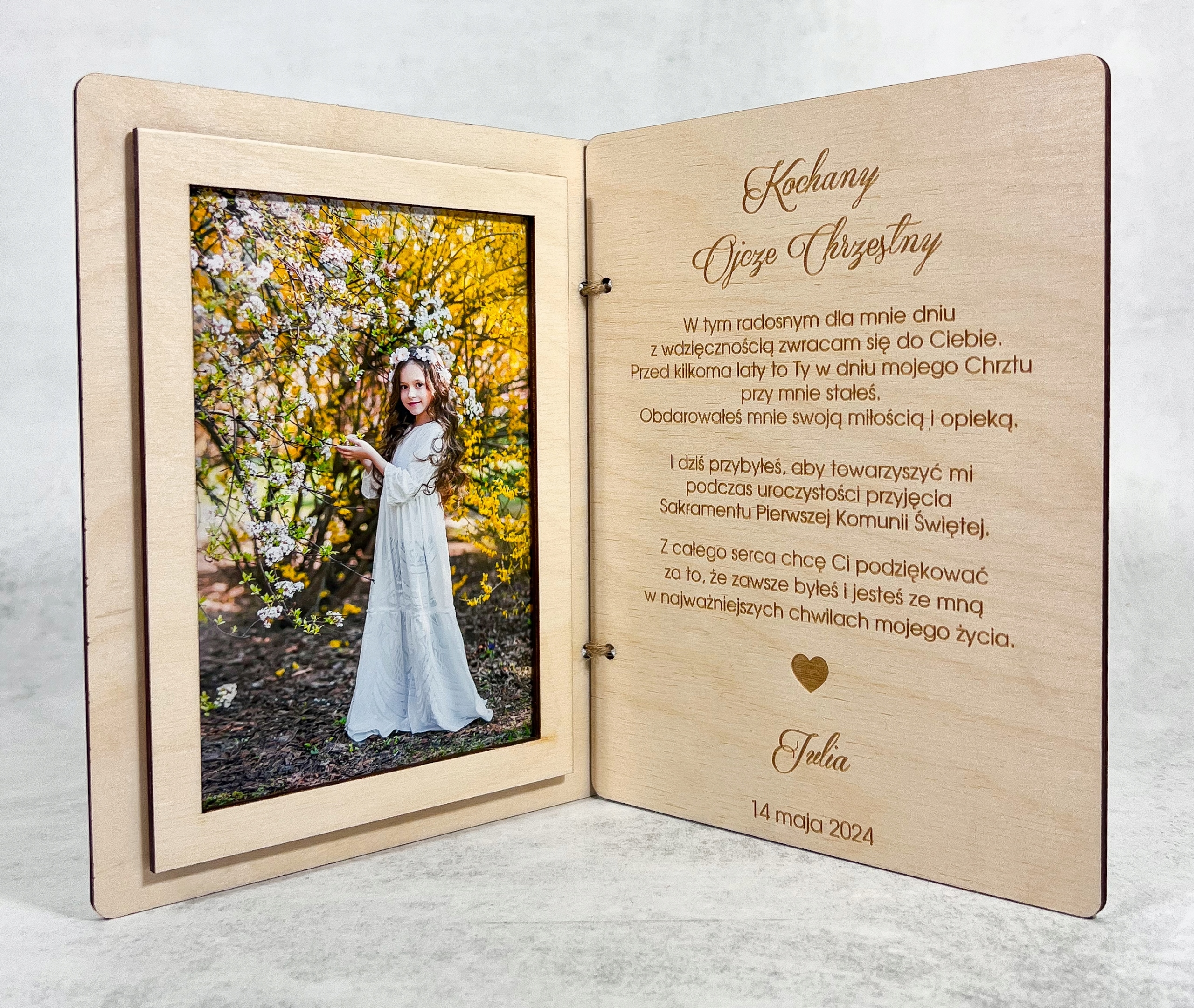PODZIĘKOWANIE DLA OJCA CHRZESTNEGO KOMUNIA Przeznaczenie dla rodziców chrzestnych