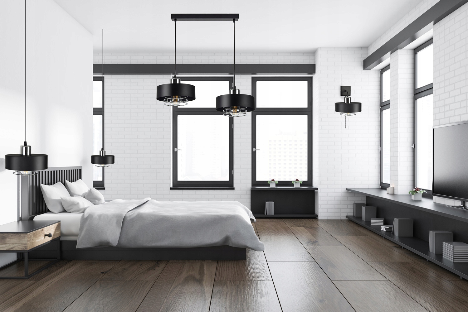 Lampa Żyrandol Led Sufitowa Wisząca VIGO II Chrom Średnica/szerokość klosza 20 cm