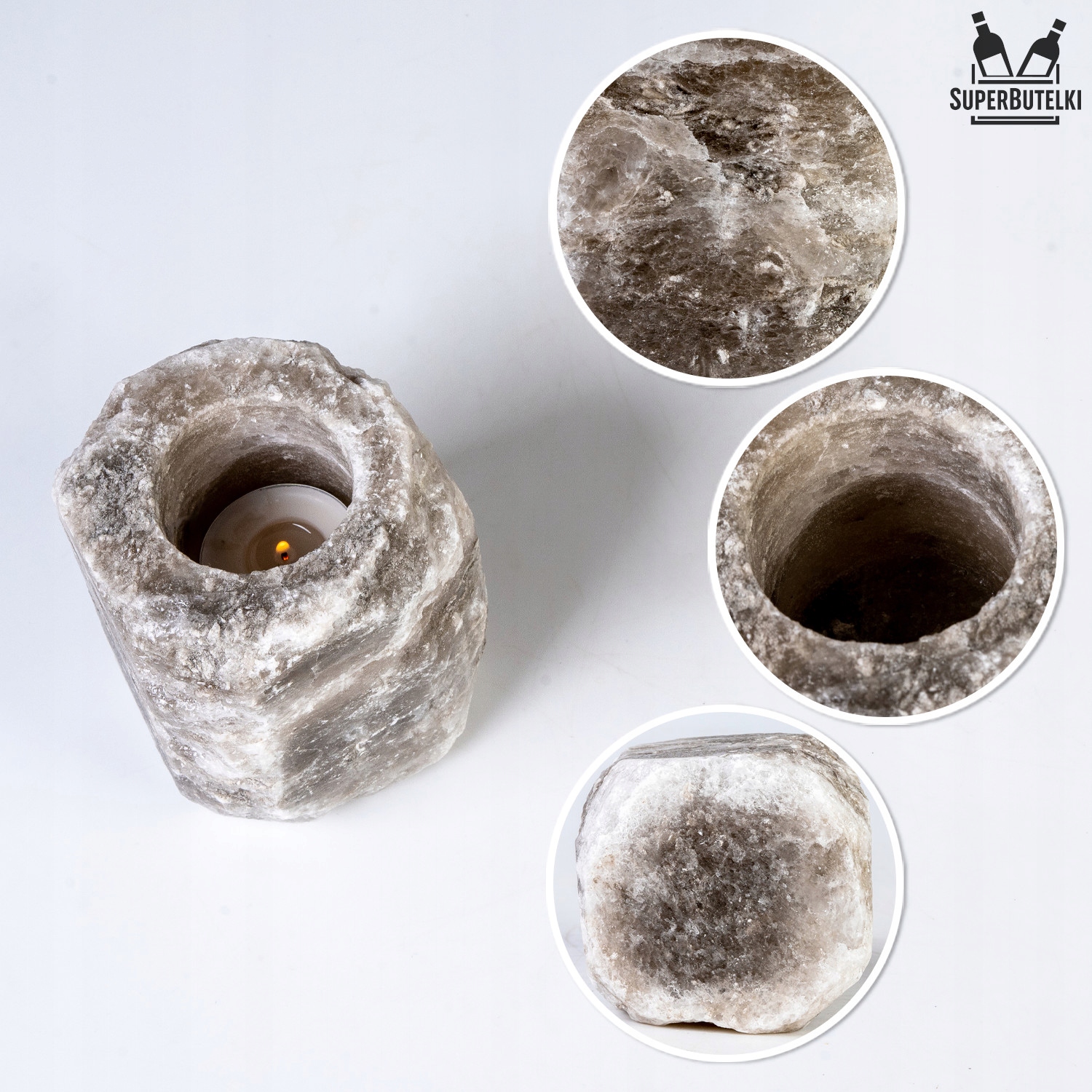 ŚWIECZNIK SOLNY NATURALNY 1-2KG JONIZATOR TEALIGHT Liczba miejsc na świece 1