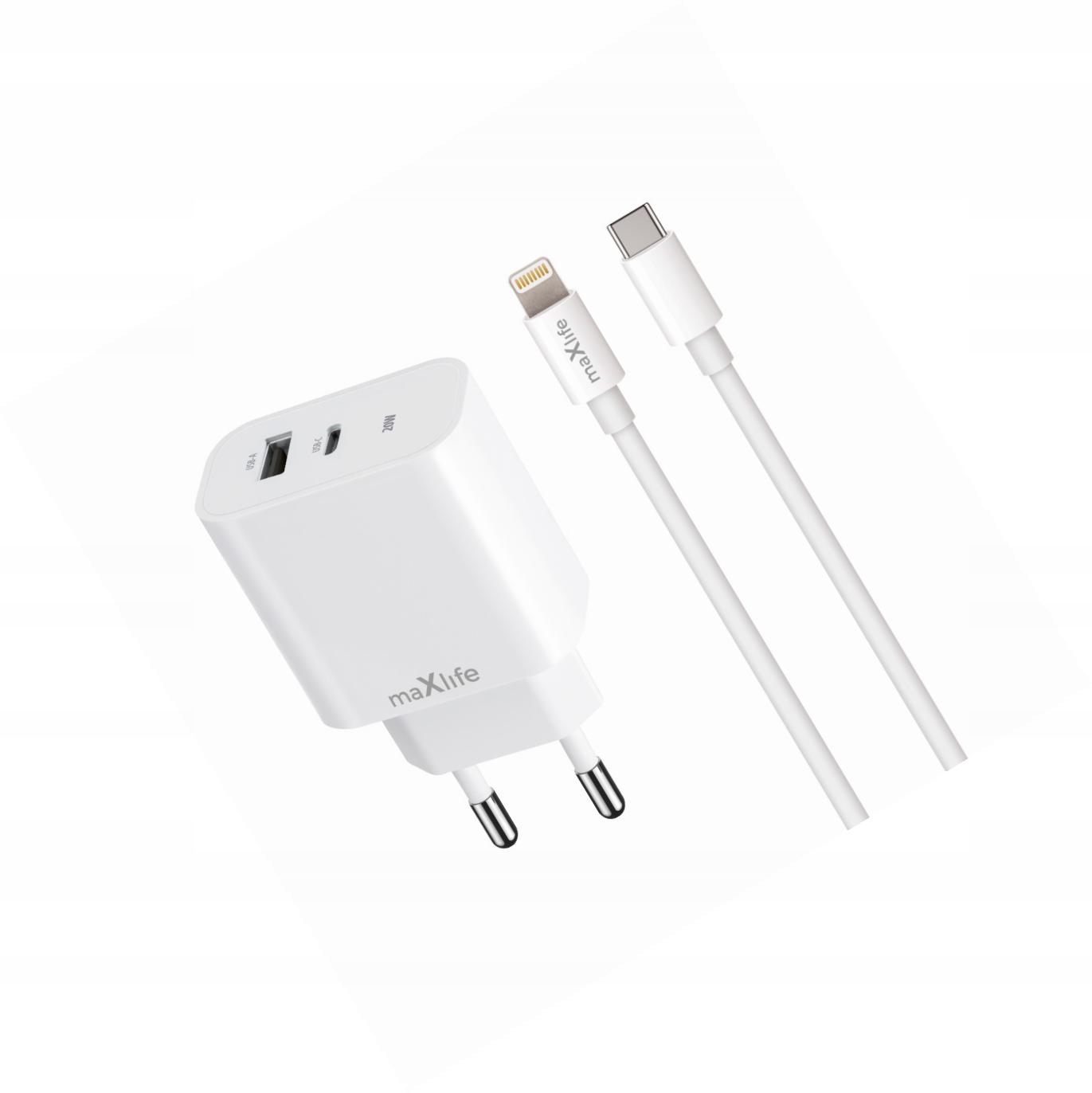 Szybka ładowarka 20W podwójna z kabelem Lightning 2 porty do iPhone Se