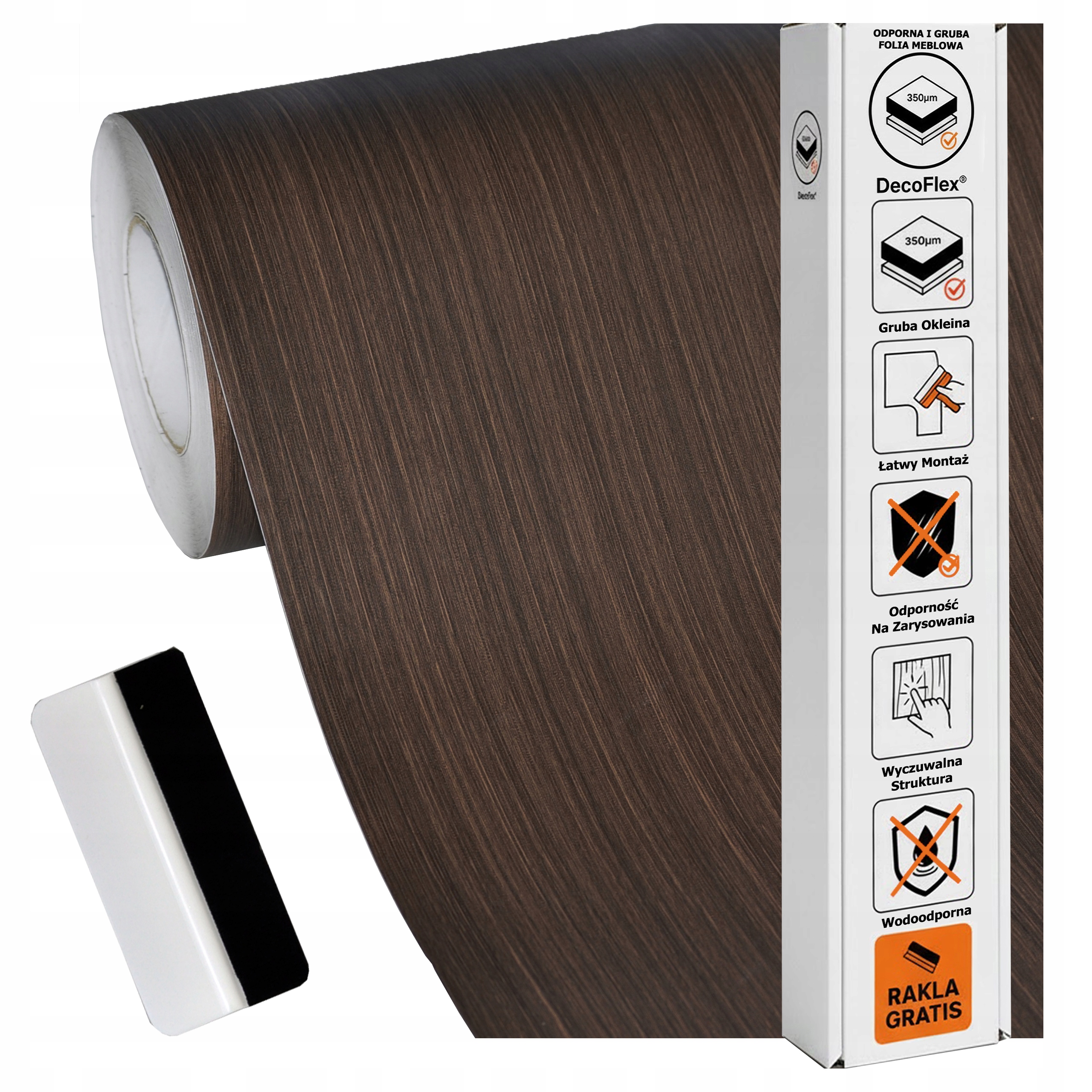 Samolepicí nábytková dýha 122 x 500 cm, deska dveří, silná struktura, dřevo