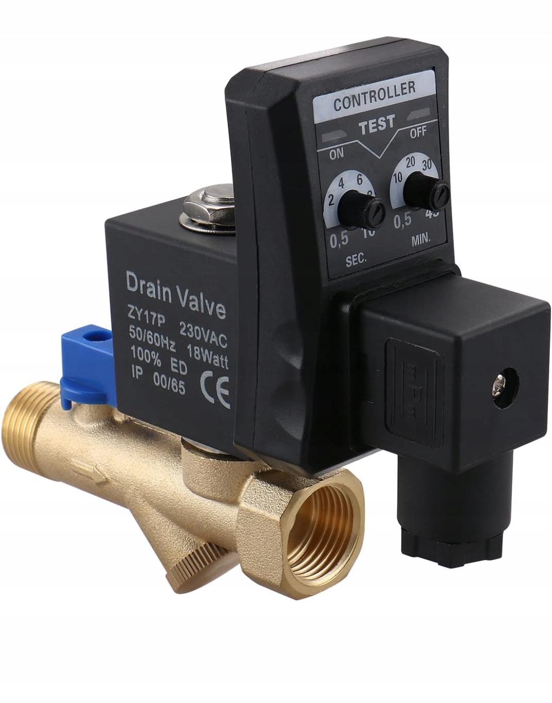 Elektrozawór spustowy kondensatu z timerem G1/2 DN15 RegMag EL-05
