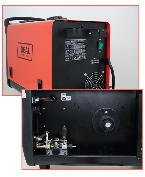 Spawarka MIGOMAT IDEAL MIG 200 MMA IGBT 200/2 Czas cyklu pracy 560%