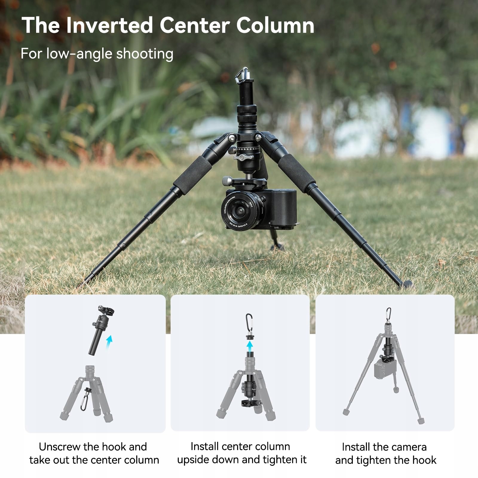 SMALLRIG 52cm Mini Tripod with 360° Head for Canon Sony Nikon Cameras — miniatura 6