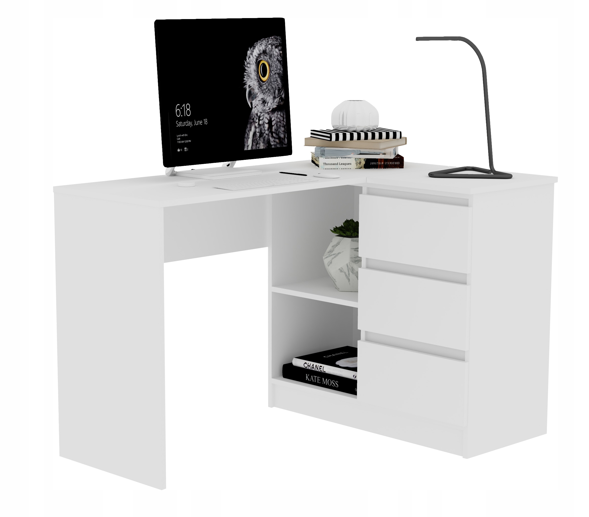 Biurko narożne prawe/lewe ARTUR biały